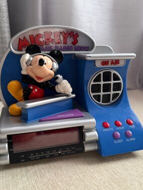 Disney Mickey Mouse Blue Radio Alarm Clock
